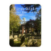 旧スウェーデン教会と教会ヤードファースト州NHP マグネット (縦)