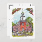 旧スウェーデン教会、ウィルミントン、デラウェア ポストカード (正面/裏面)