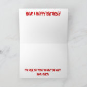 旧スカル誕生日カード カード (内部)