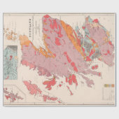 旧スコットランド地質の地図(1881) ラッピングペーパー (フラット)