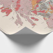 旧スコットランド地質の地図(1881) ラッピングペーパー (角)