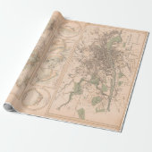 旧スコットランド西海岸と都市の地図(1872) ラッピングペーパー (アンロールド)