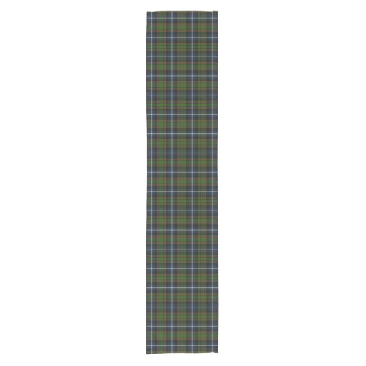 旧スコティッシュクランMacRae狩りタータンチェックPlaid ショートテーブルランナー (正面)