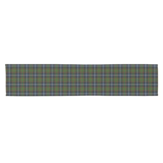旧スコティッシュクランMacRae狩りタータンチェックPlaid ショートテーブルランナー (横)
