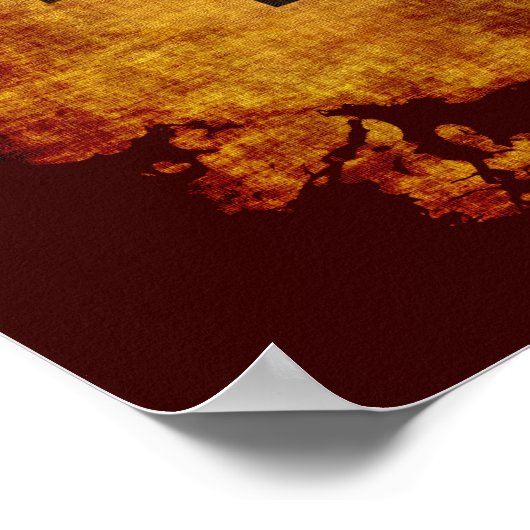 旧スタイルグランジスピードメーター自動アートポスター ポスター (角)