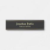 旧スタイルフォントブラック金ゴールドクラシックテンプレートルック サインプレート (正面)