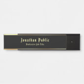 旧スタイルフォントブラック金ゴールドクラシックテンプレートルック サインプレート (正面)