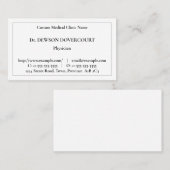 旧スタイル医ファッションド学専門家 名刺 (正面/裏面)
