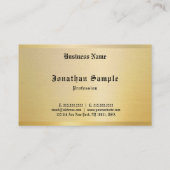 旧スタイル文字金ゴールドヴィンテージノスタルジッククラシックな外観 名刺 (裏面)