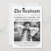 旧スタイル新聞写真卒業 案内状 (正面)