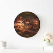 旧スタイル秋の夜 ラージ壁時計 (ホーム)