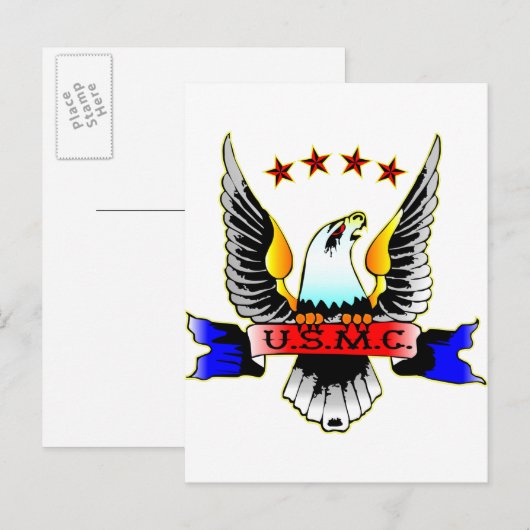 旧スタイルUSMC ポストカード (正面/裏面)