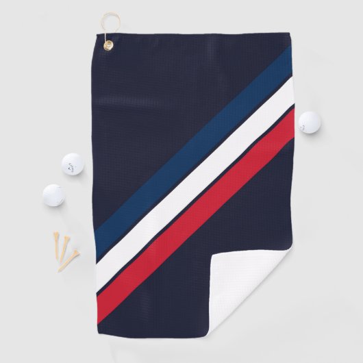 旧ストライプの校70年代80年代レトロレースストライプ ゴルフタオル (インサイチュ)