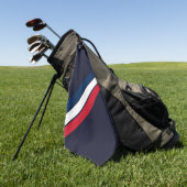 旧ストライプの校70年代80年代レトロレースストライプ ゴルフタオル (グリーン)