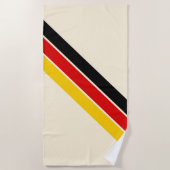 旧ストライプの校70年代80年代レトロレースストライプ ビーチタオル (正面)