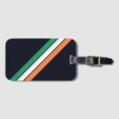 旧ストライプの校70年代80年代レトロレースストライプ ラゲッジタグ (正面横)