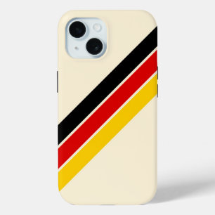 旧ストライプの校70年代80年代レトロレースストライプ iPhone 15ケース