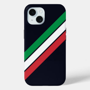 旧ストライプの校70年代80年代レトロレースストライプ iPhone 15ケース