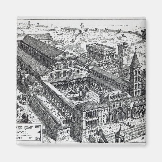 旧セントピーターの見解,ローマ, 1891 マグネット (正面)