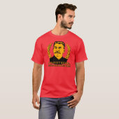 旧ソ連構成国では、髭は乗ります! Tシャツ (正面フル)