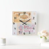 旧ソ連1ルーブル紙幣 スクエア壁時計 (ホーム)