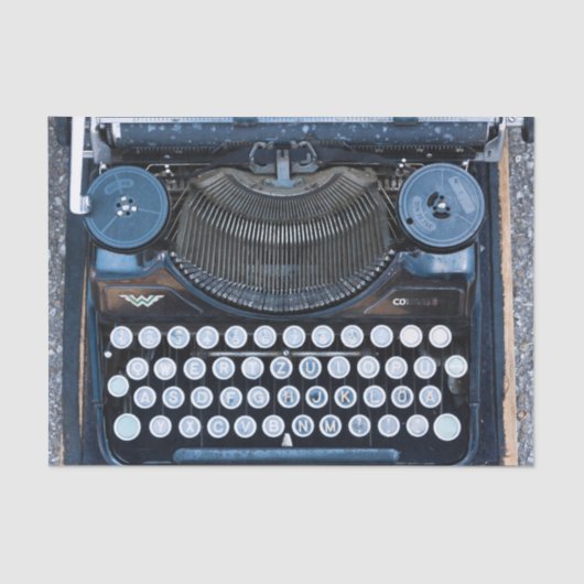 旧タイプライター鍵10lbティッシュペーパー 薄葉紙 (正面)