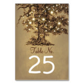 旧ツリーの結婚テーブル番号カード座席表 テーブルナンバー (裏面)