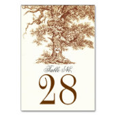 旧ツリーの結婚テーブル番号カード座席表 テーブルナンバー (裏面)