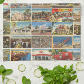 旧テキサス州はがきキッチンタオル キッチンタオル (折り畳み)