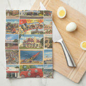 旧テキサス州はがきキッチンタオル キッチンタオル (四つ折り)