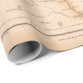 旧テキサス州地図（1857年）ヴィンテージTX Lone Star州  ラッピングペーパー (ロールコーナー)