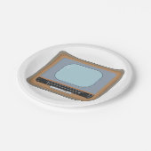 旧テレファッションドビレトロTV紙プレート ペーパープレート (アングル)