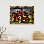 旧トラクタファッションドーポスター ポスター (キッチン)