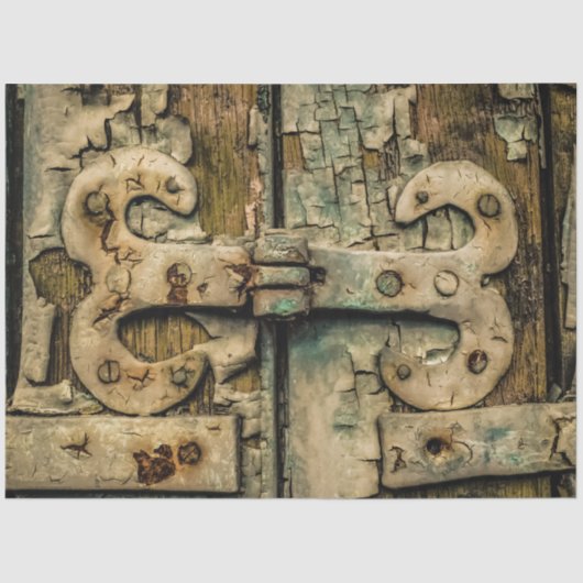 旧ドアヒンジヴィンテージ切り離し20x30 薄葉紙 (正面)