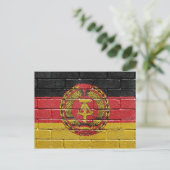 旧ドイツ民主共和国国旗 ポストカード (スタンド正面)