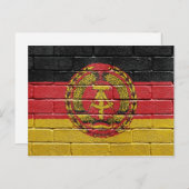 旧ドイツ民主共和国国旗 ポストカード (正面/裏面)