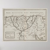 旧ナイルデルタ地図(1700年代)ヴィンテージエジプト川 ポスター (正面)