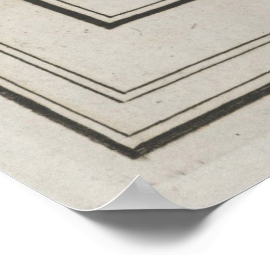 旧ナイルデルタ地図(1700年代)ヴィンテージエジプト川 ポスター (角)