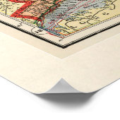 旧ニューイングランド州地図（1920年） ポスター (角)