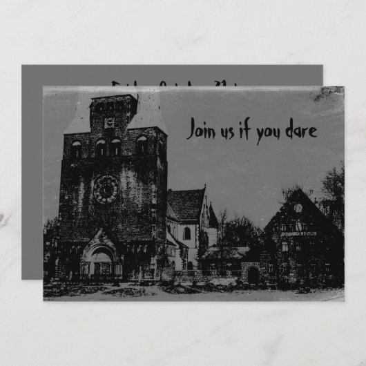 旧ハ不気味ロ幽霊のよく出るウィーン教会 招待状 (正面/裏面)