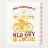 旧バイクもしくは自転車に乗る人デザイン |自転車 |過小評価なし プランナー手帳 (裏面)