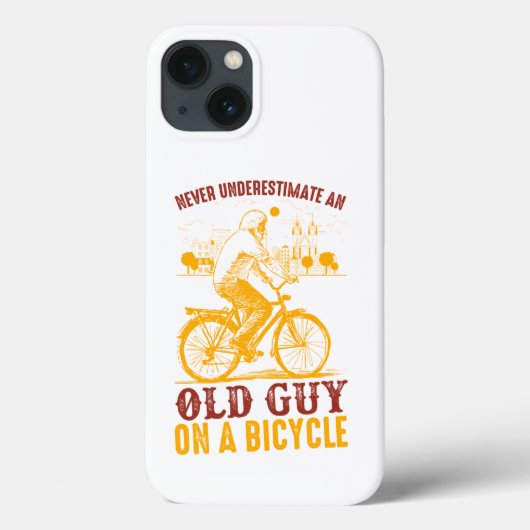 旧バイクもしくは自転車に乗る人デザイン |自転車 |過小評価なし Case-Mate iPhoneケース (裏面)