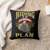 旧バイクもしくは自転車に乗る人父向けオートバイ退職贈り物 クッション (ブランケット)