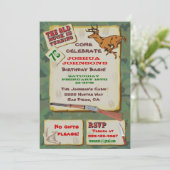 旧バックの鹿狩り誕生日パーティーの招待状 招待状 (スタンド正面)