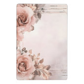旧バラ美しいフローラ背景バレンタイン ミニクリップボード (裏面)