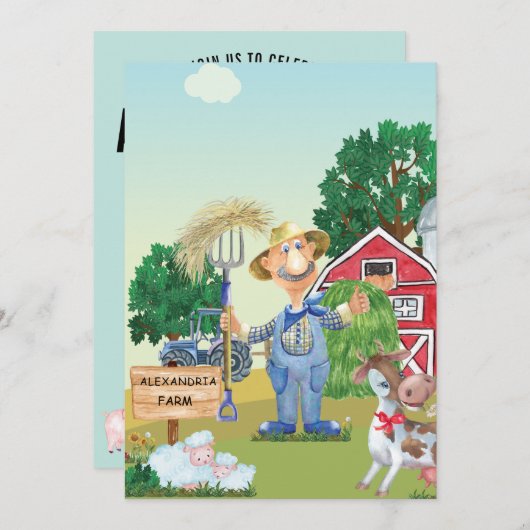 旧パーソナライズされたマクドナルド誕生日 招待状 (正面/裏面)