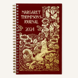 旧パーソナライズされた本レイナードキツネジャ点々のあるーナル ノートブック