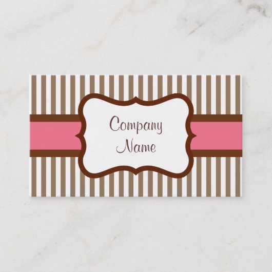 旧ビジファッションドストライプのネスカード 名刺 (正面)