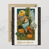 旧ファッションカボチャのパッチ、ハロウィーンポストカード ポストカード (正面/裏面)