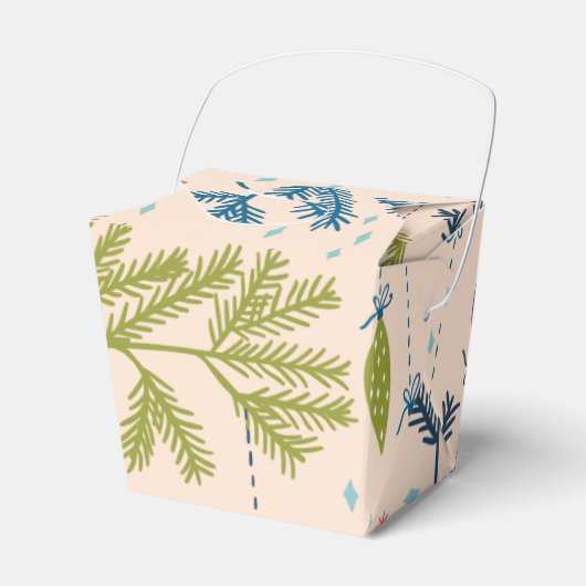 旧ファッションドクリスマスオーナメントぶら下がったズ・オン・ツリー フェイバーボックス (正面サイド)